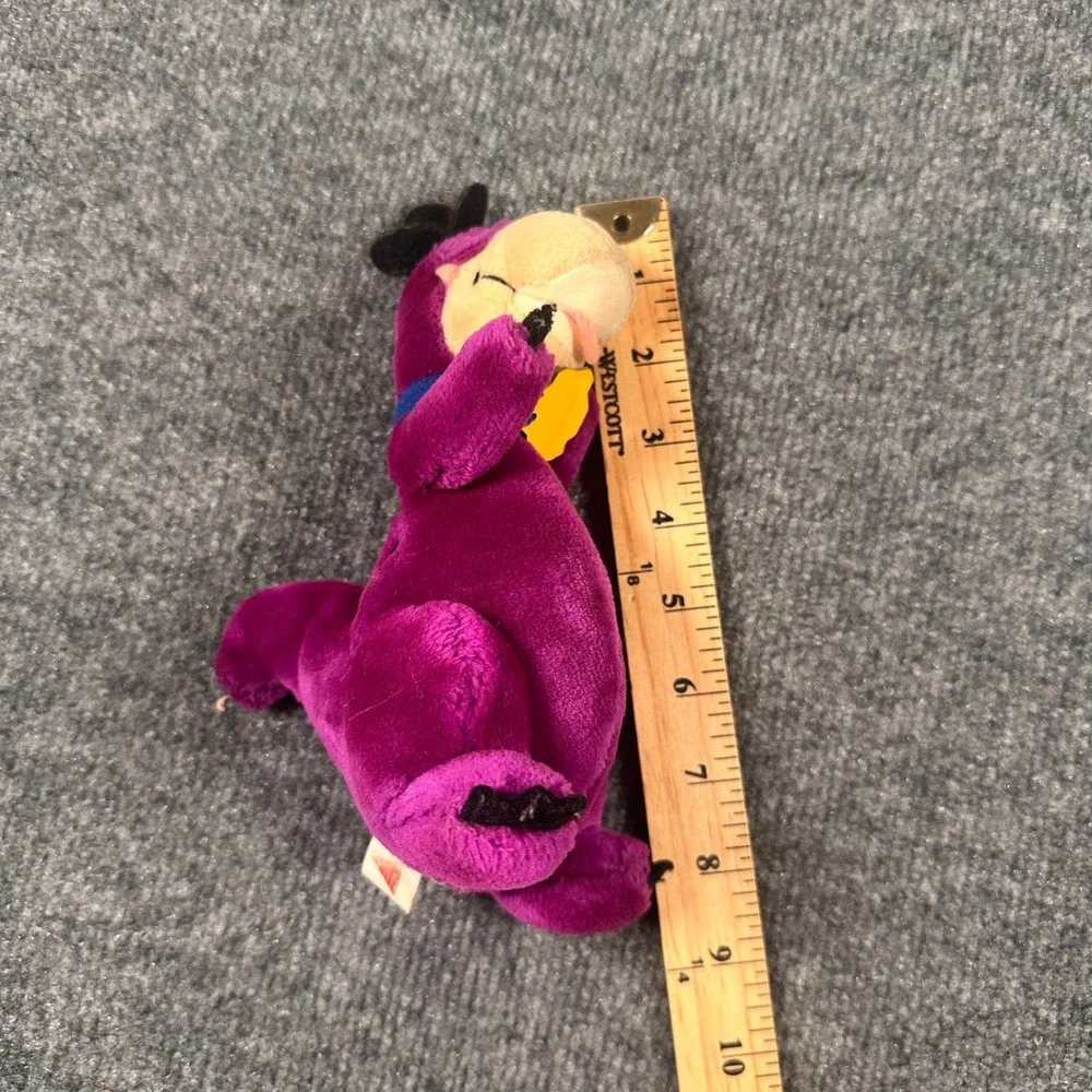 Vintage Dakin Dino Plush The Flintstones Purple Dinosaur Hanna-Barbera 8 Inch